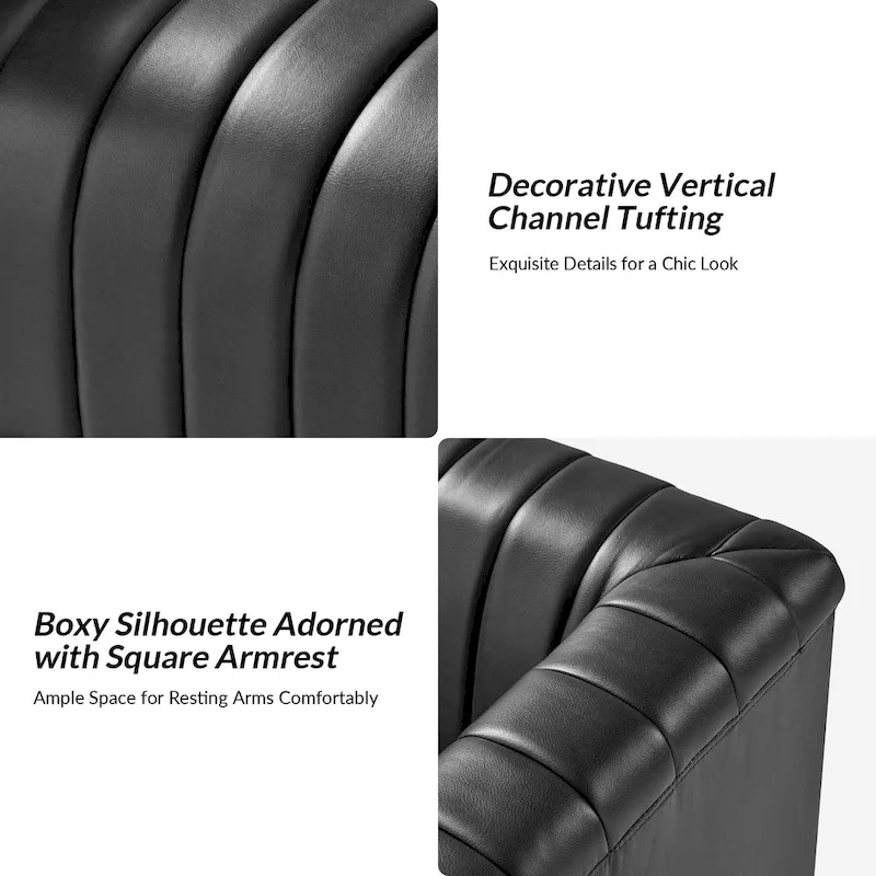 Esteban Modern Leather Upholstered Swivel Barrel Chair Set of 2 by HULALA HOME