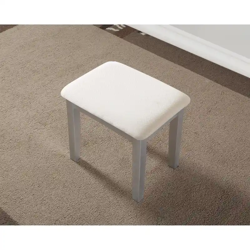 Moniys Wood Moniya Makeup Vanity Table and Stool Set