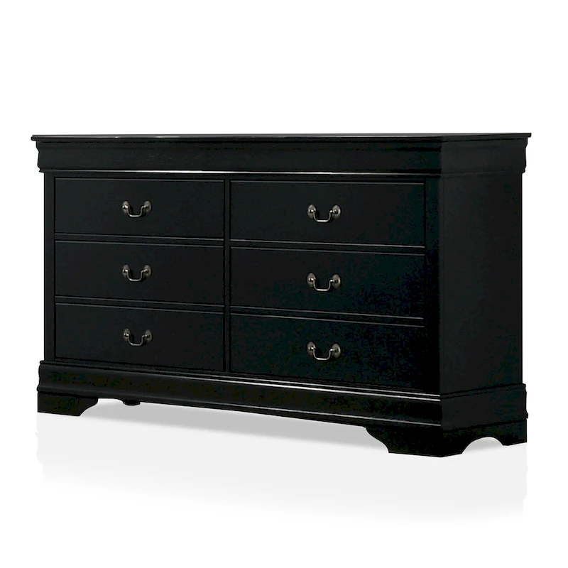 Lavina Transitional 2-piece 8-Drawer Solid Wood Dresser and Mirror Set by Furniture of America