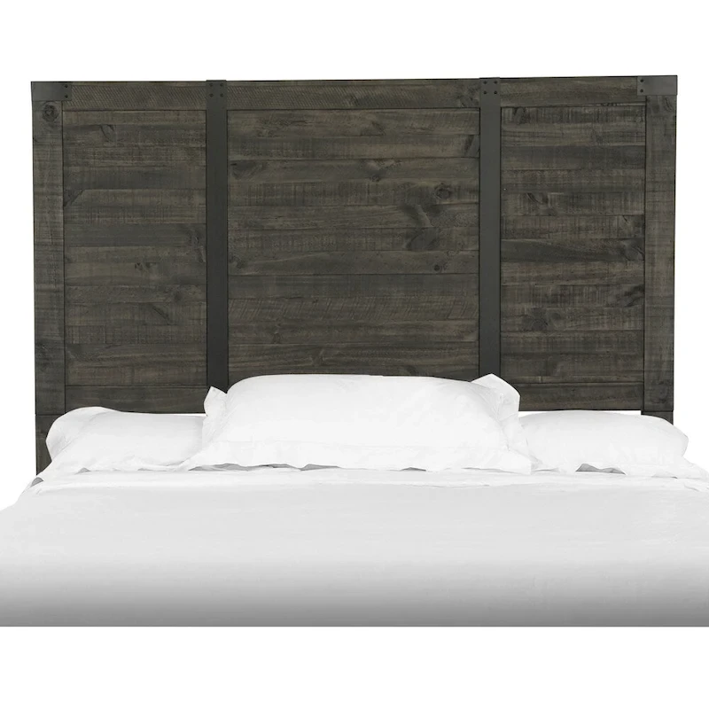 Abington Panel Bed Queen Headboard in Weathered Charcoal
