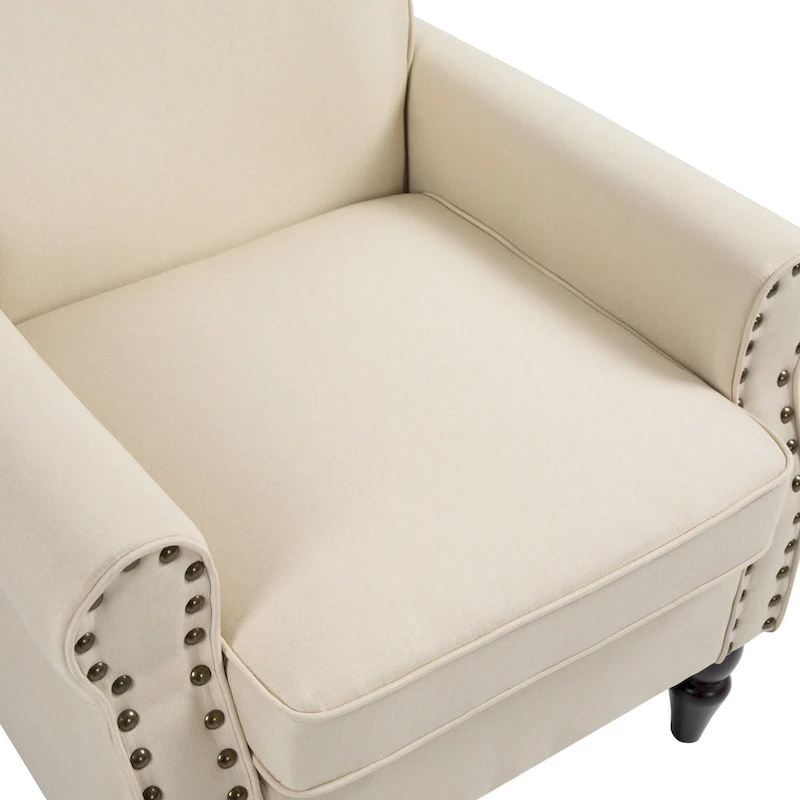 Living Room Armchair with Nailhead Trim - 29.9 W x 29.9 H x 32.9 D