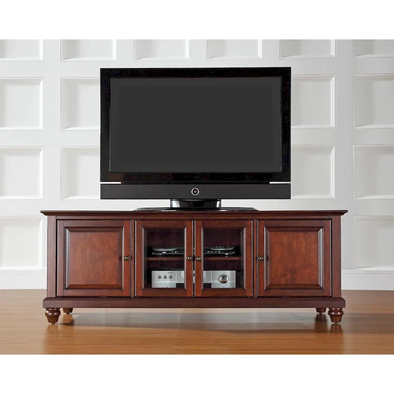 Crosley Cambridge Vintage Mahogany Finish 60-inch Low Profile TV Stand