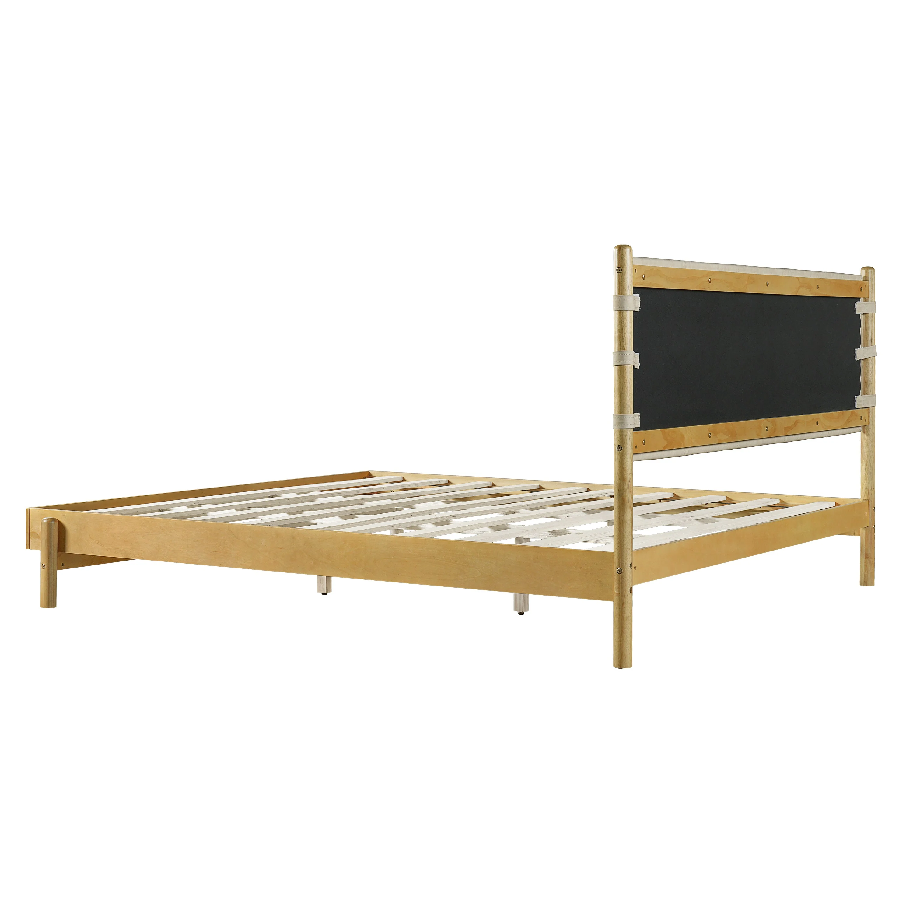 Mid Century Modern Upholstered Headboard Bedframe