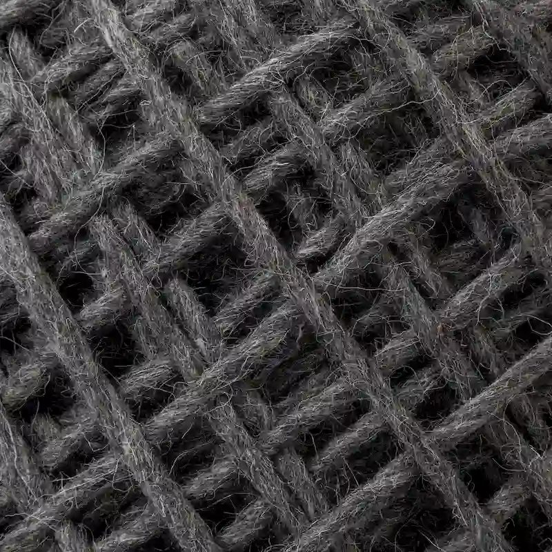 Mercana Allium Brown Woven Wool Round Pouf