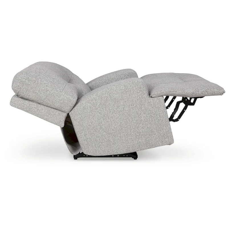 Wide Seat Power Recliner – Gray / Blue, Single