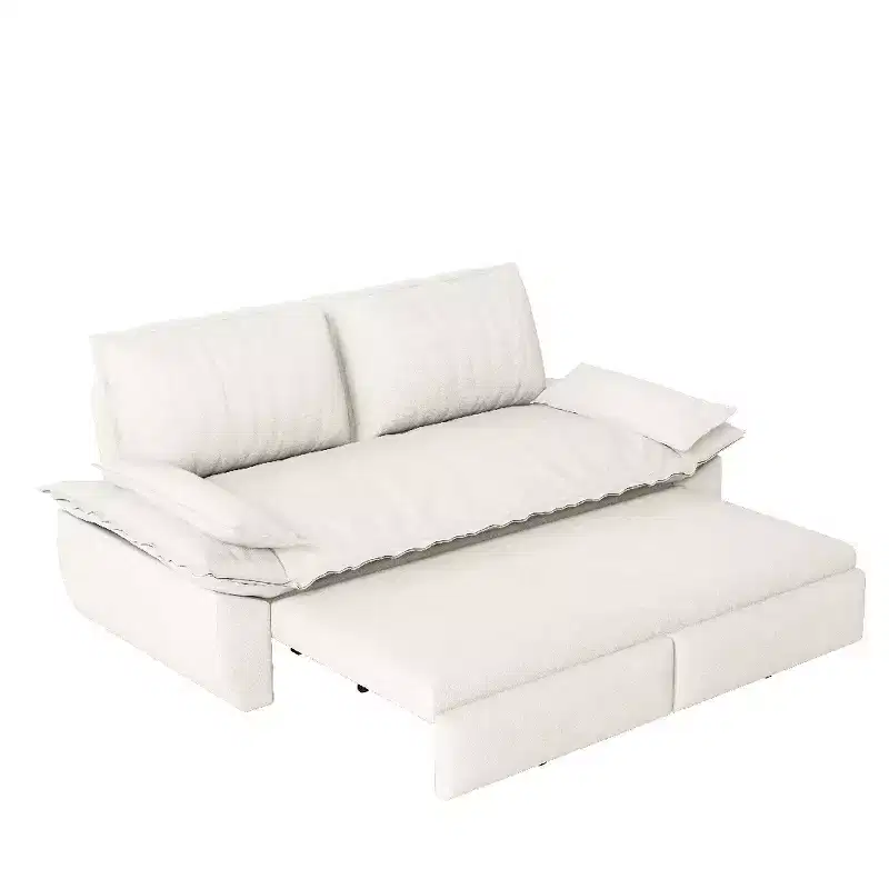 Whisen 3-in-1 Queen Velvet Sleeper Pull Out Sofa Bed, Convertible Loveseat Sofa Couch
