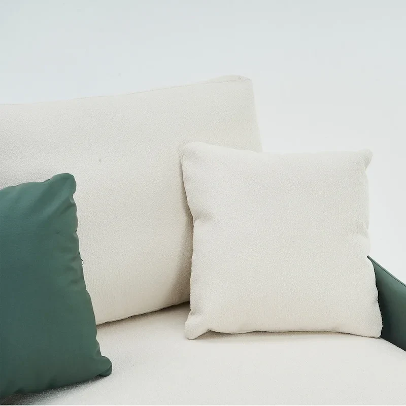 Ouyessir U-Shape Sectional Sofa 4-Seat Couch with Double Chaise Lounge