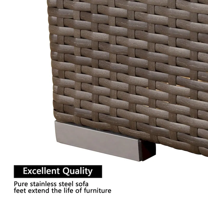 Royalcraft 2 Pieces PE Rattan Wicker Patio Armless Sofas