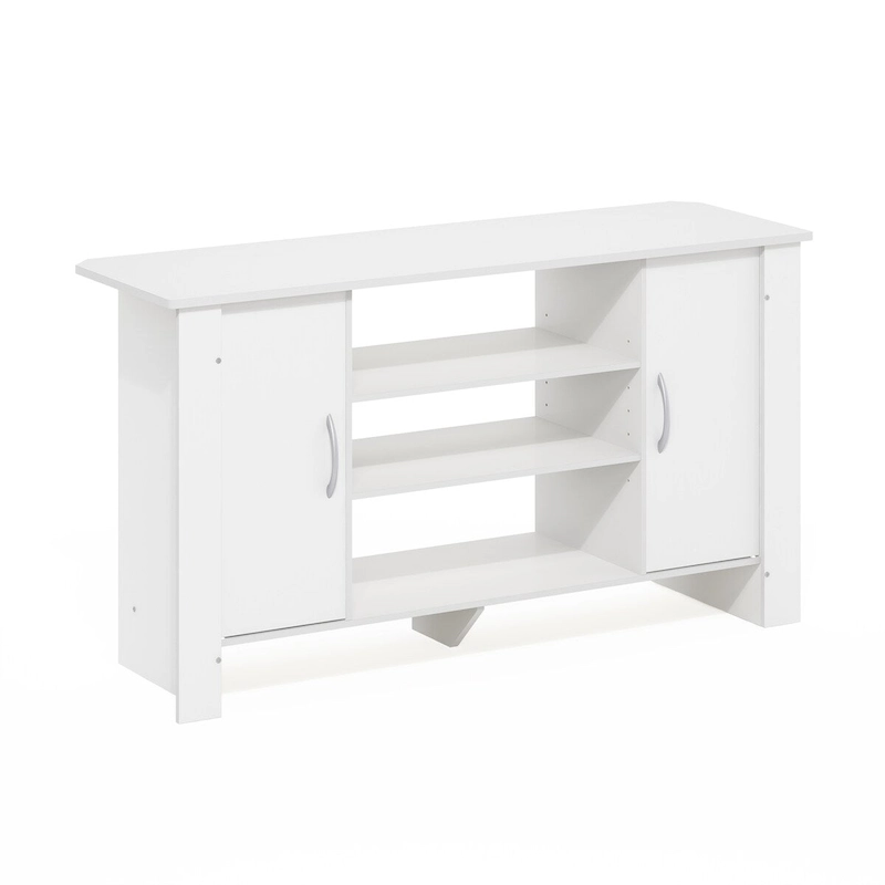 Furinno Econ TV Stand Entertainment Center, White