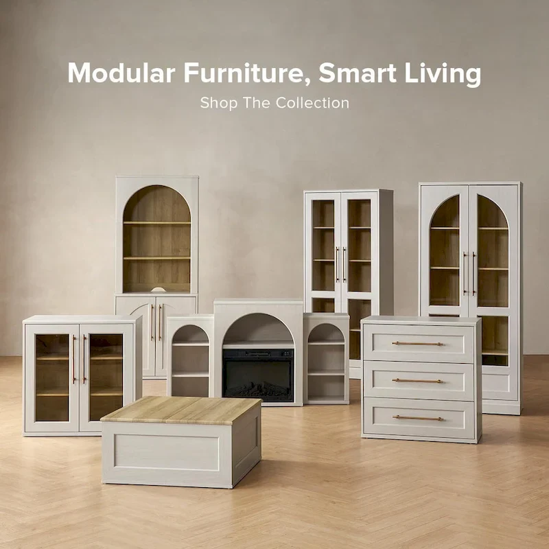 Mopio Blake Electric Fireplace Mantel TV Stand