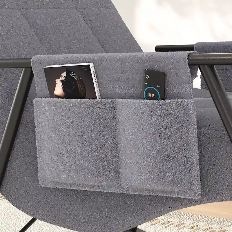 Adjustable Rocking Chair, Nursery Glider Chair with Adjustable High Back and Foot Rest