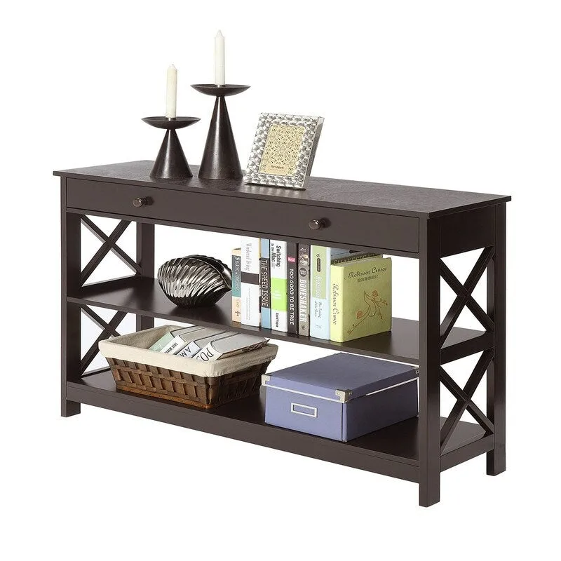 1 Drawer Console Table with Shelves - 11.75 D x 39.25 W x 31.5 H