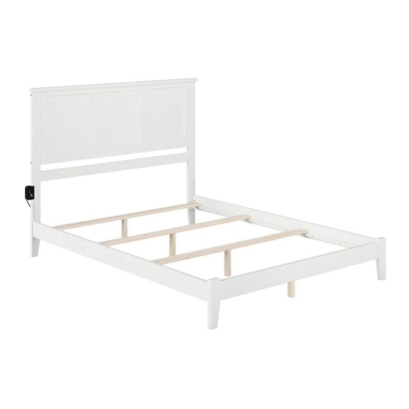 Madison Queen Foundation Bed Frame in White