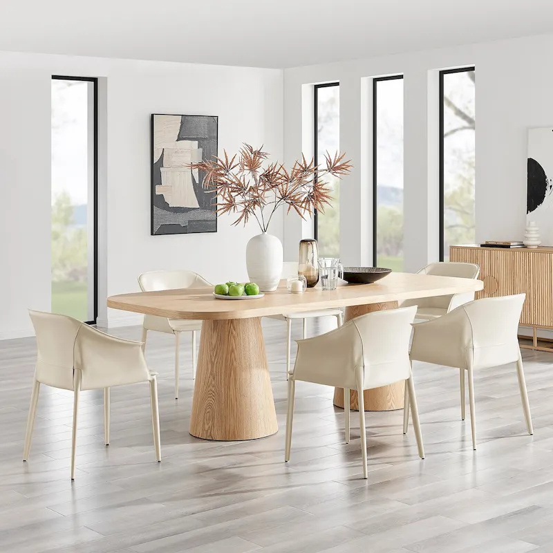 Callie Recycled Leather Dining Arm Chair