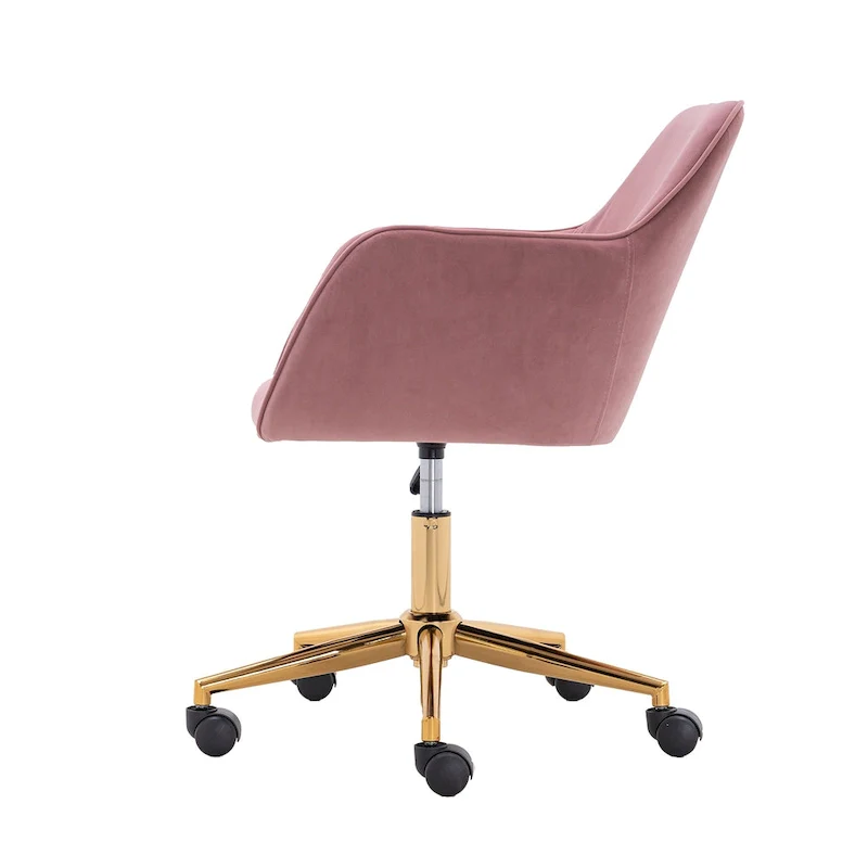 Home Office Chair With Gold Metal Legs