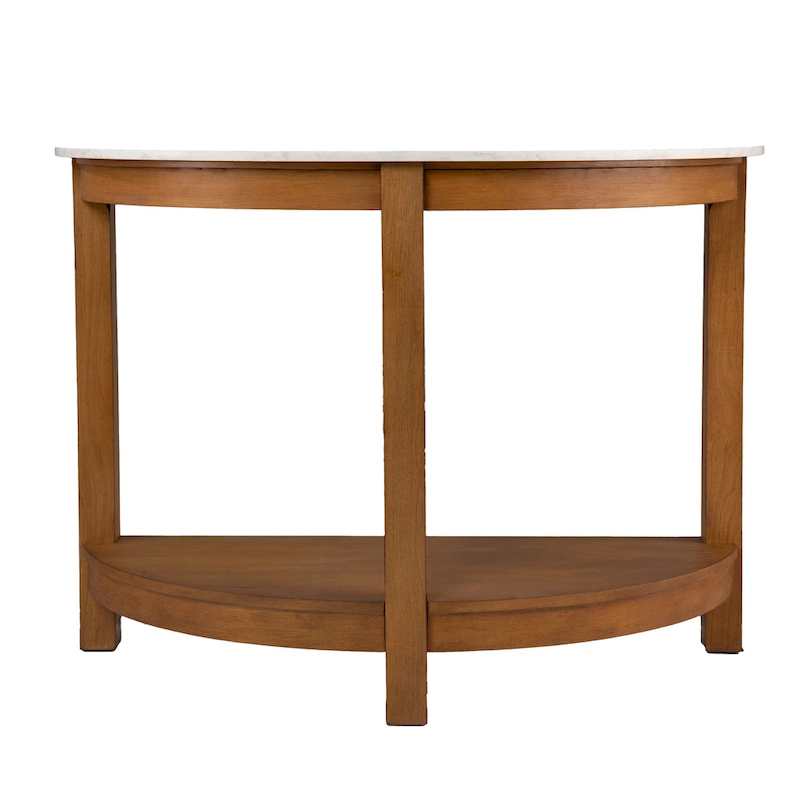SEI Furniture Carmona Natural Wood Two Tier Console Table