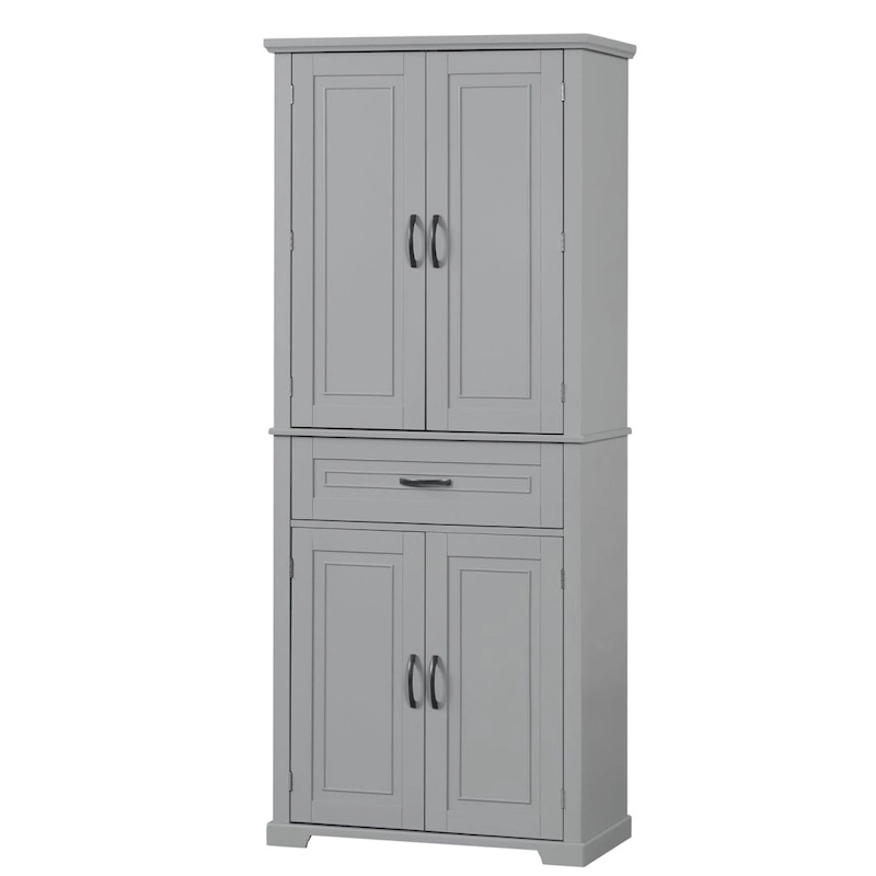 Bathroom Storage Cabinet with Doors and Drawer Multiple Storage Space Adjustable Shelf