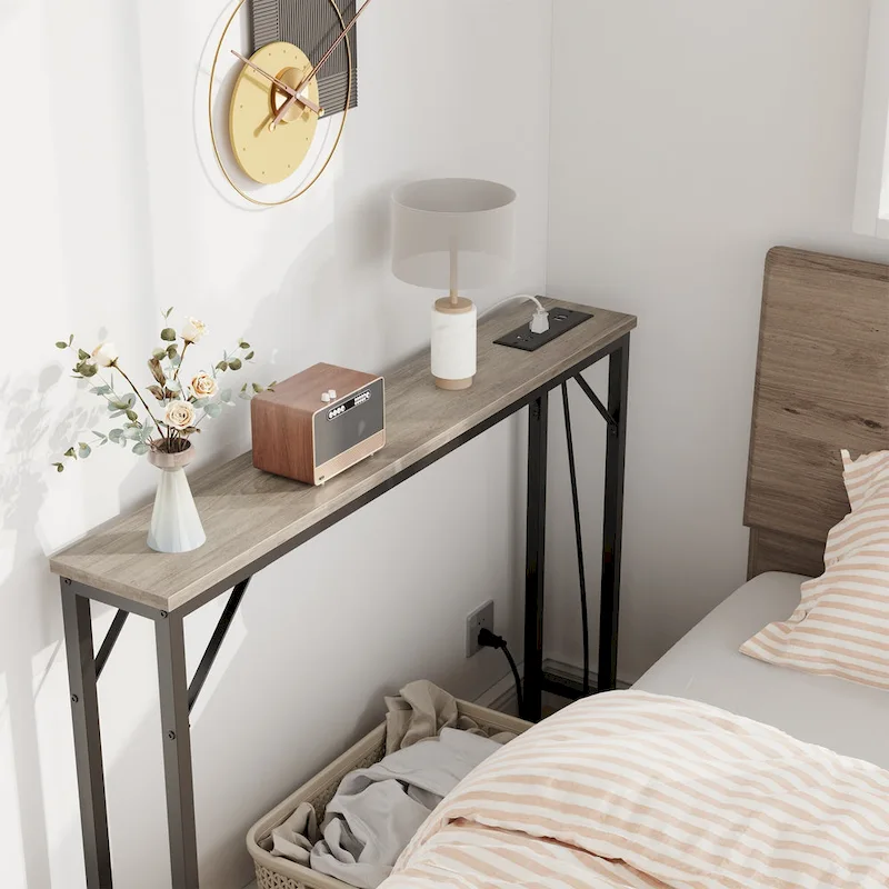 5.9 Narrow Sofa Table with Outlets