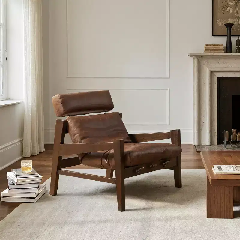 Art Leon Leather Lounge Chair