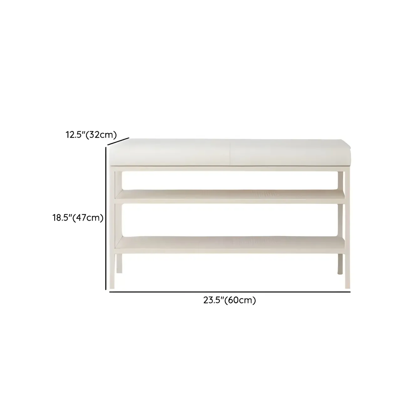 Elegant Oval Metal Cushioned Shoe Rack Bench