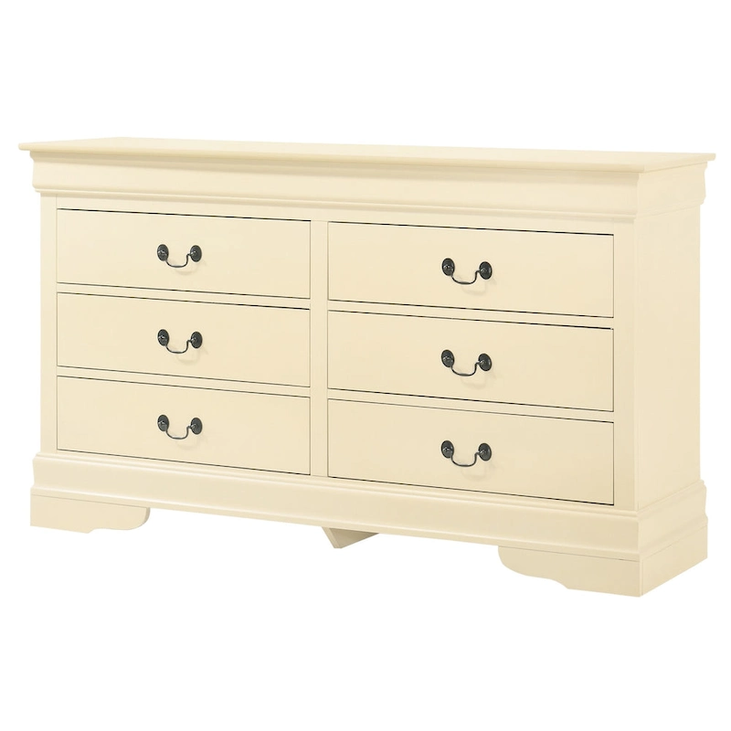 Louis Phillipe 6-drawer Bedroom Dresser