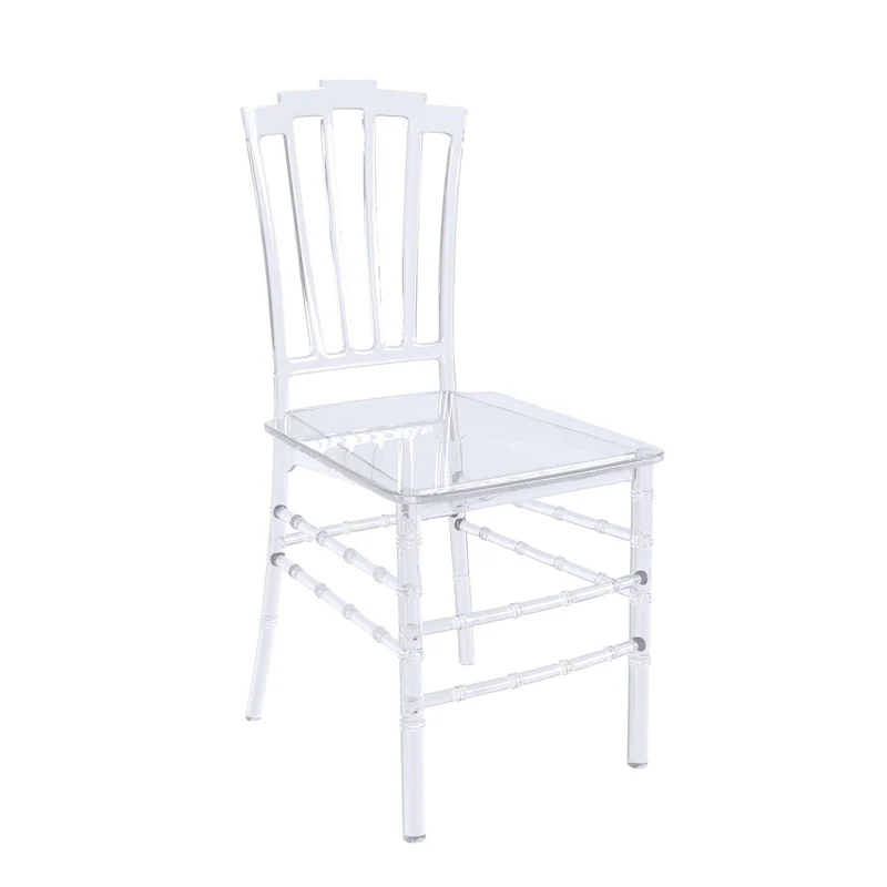 Synth Modern Acrylic Dining Side Chair with Windsor Back Design by LeisureMod