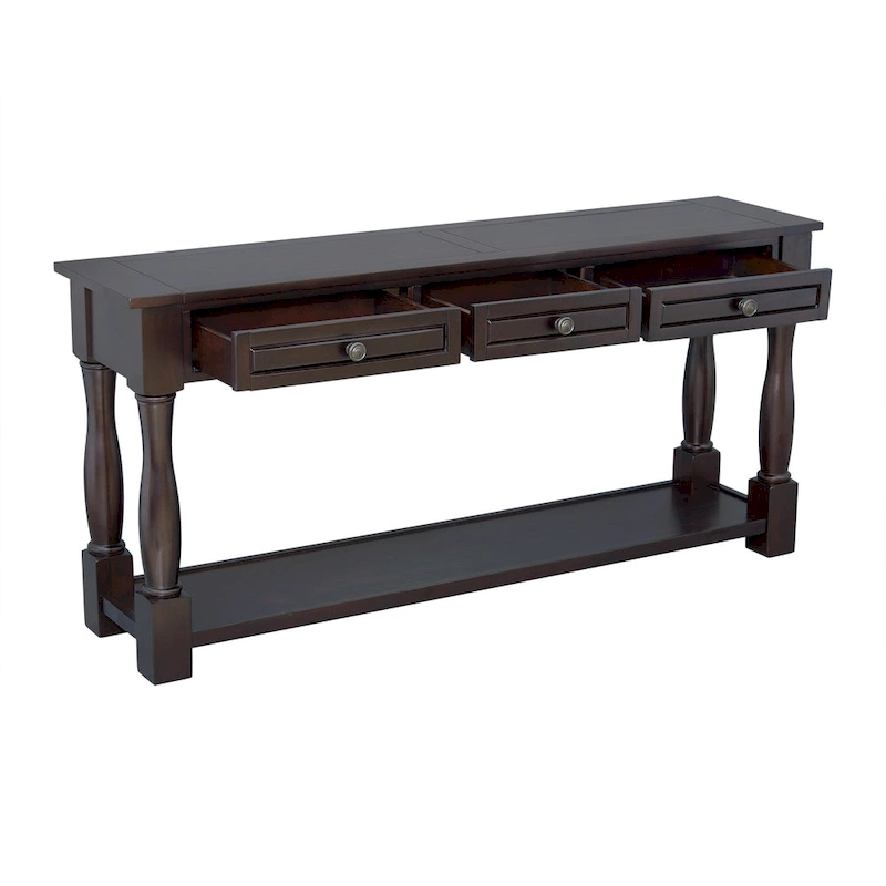 Merax 64 Long Extra-thick Console Table with Drawers and Shelf