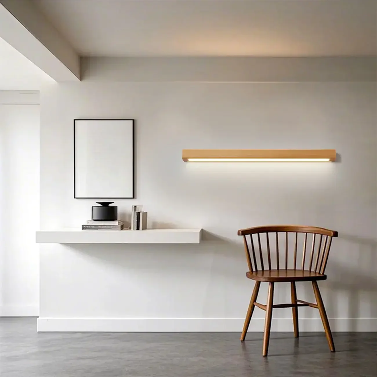 Modern Wood LED Bathroom Vanity Light 3-Gear Dimming