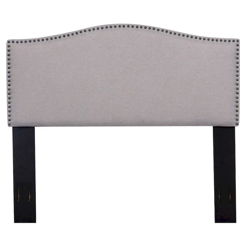 Full/Queen Nailhead Upholstered Fabric Headboard