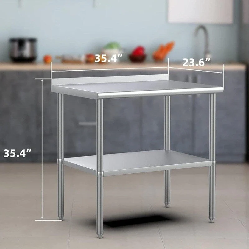 Adjustable Stainless Steel Commercial Prep Table