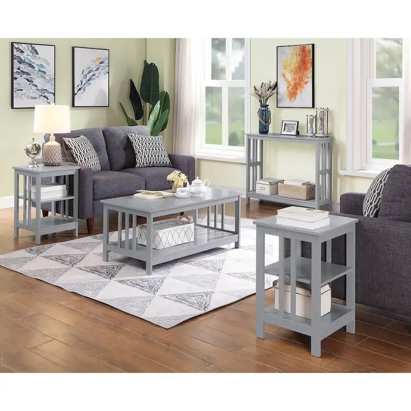 Mission Console Table with Shelf