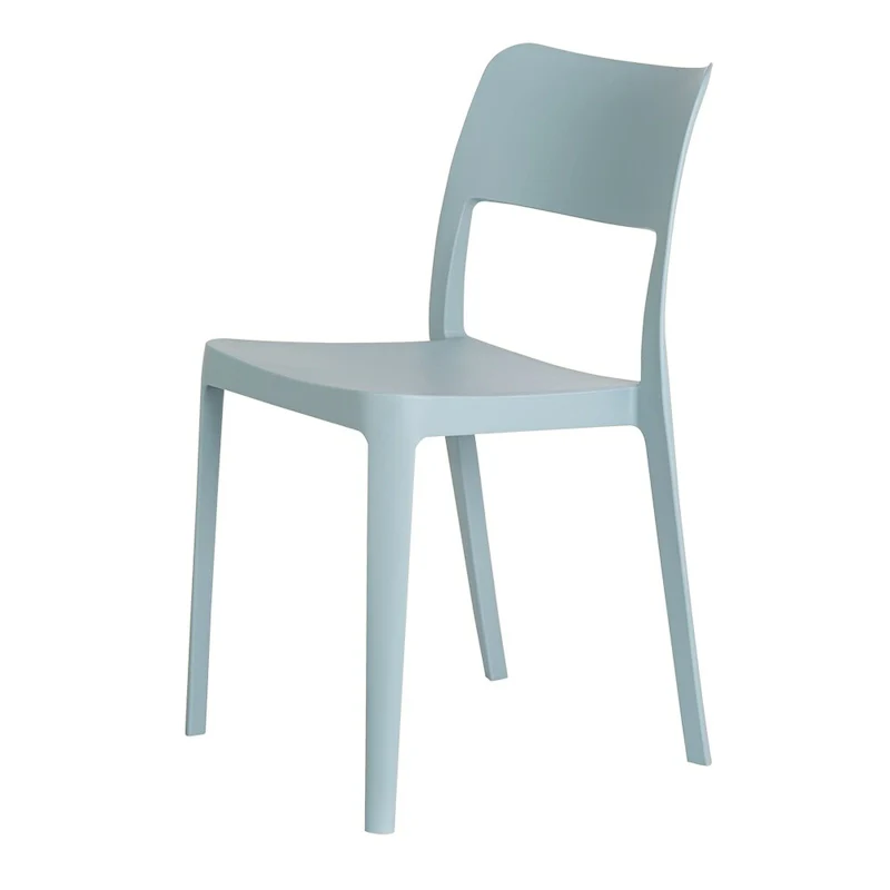 La Vie Resin Stackable All Weather Armless Chair, Set of 2