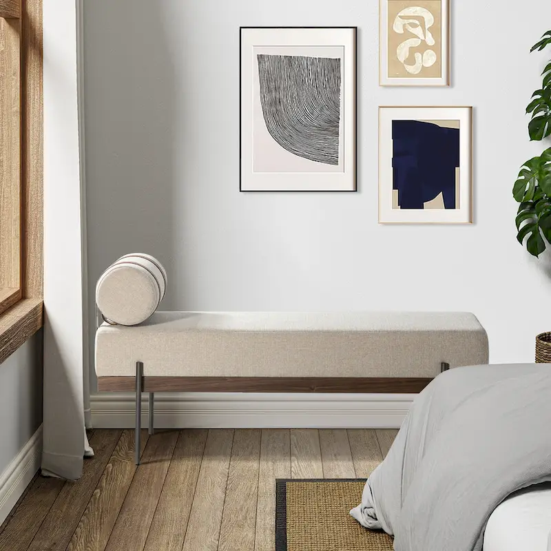 Damacio Entryway Bench with Removable Pillow