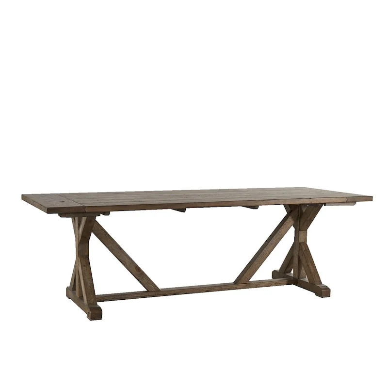 Paloma Rustic Reclaimed Wood Trestle Farm Table by