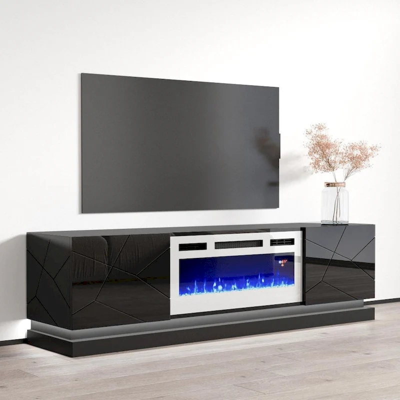 Shu WH-EF Electric Fireplace 71  TV Stand
