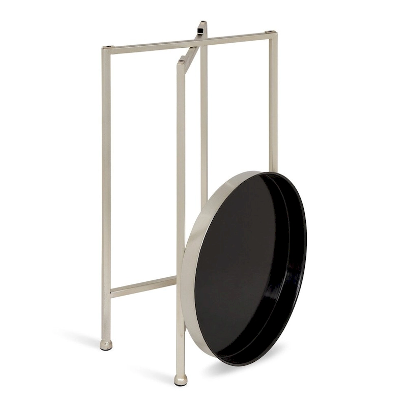 Kate and Laurel Celia Round Metal Foldable Tray Table - 14x14x25.75