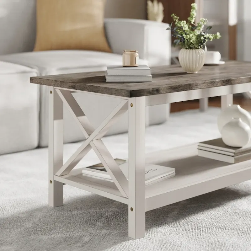 Solid Wood Traditional Farmhouse Coffee Table