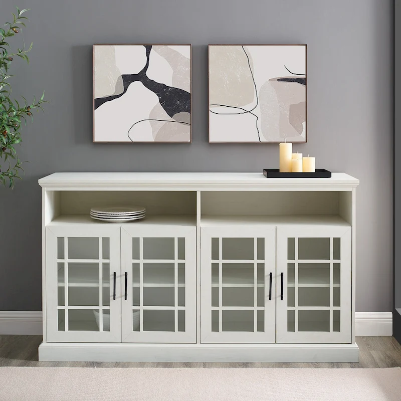 Middlebrook 58-inch Framed Glass 4-Door TV Stand