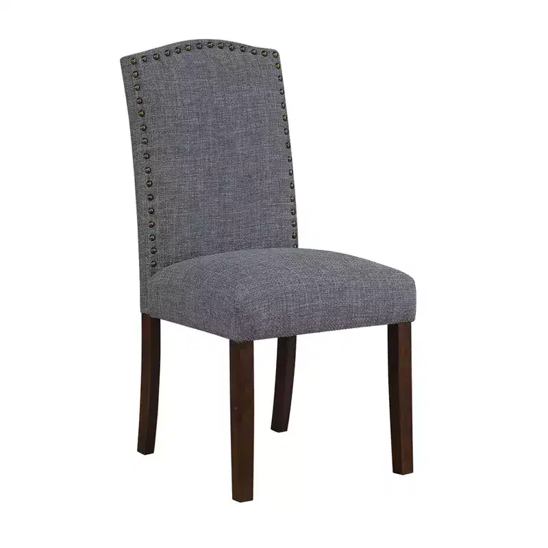 Gray / Taupe Modern Classic Armless Dining Chair, High Back, Set of 2