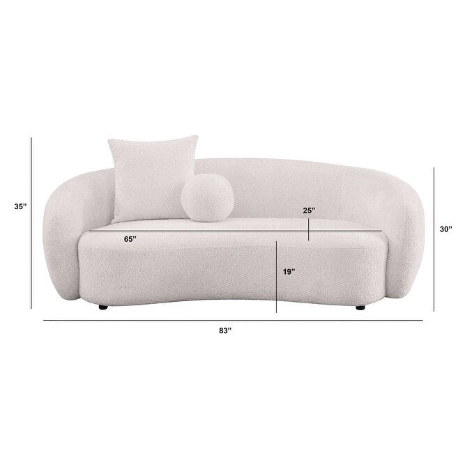 Best Quality 2pc Teddy Fabric Sofa & Loveseat