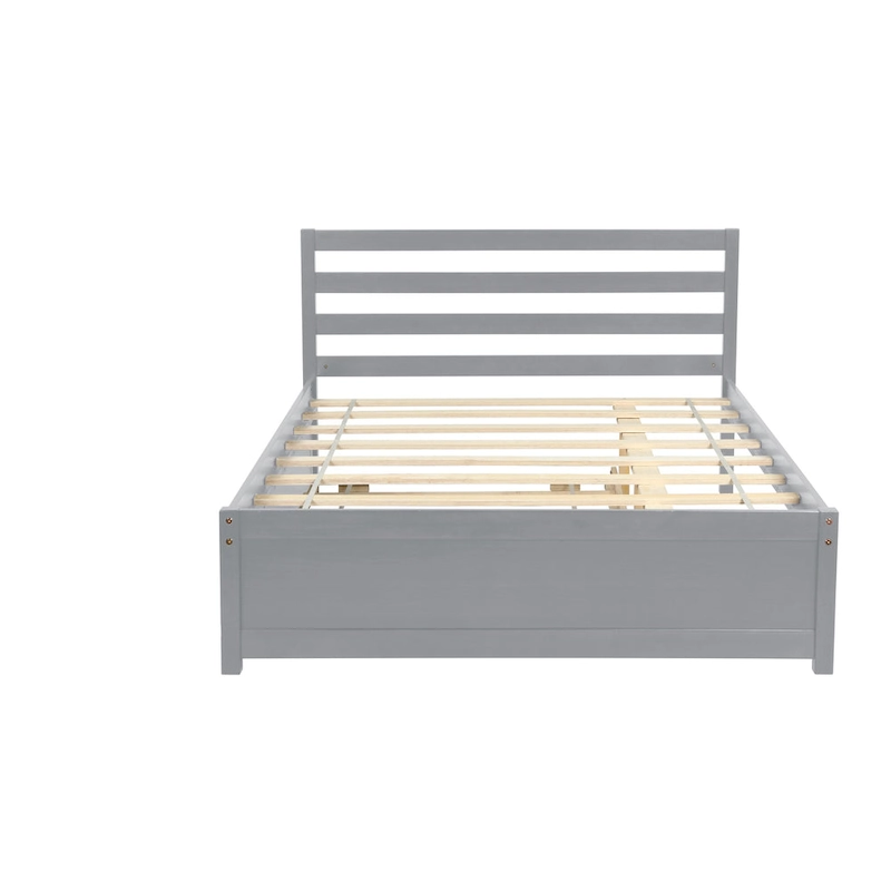 Grey Full Bed with Trundle