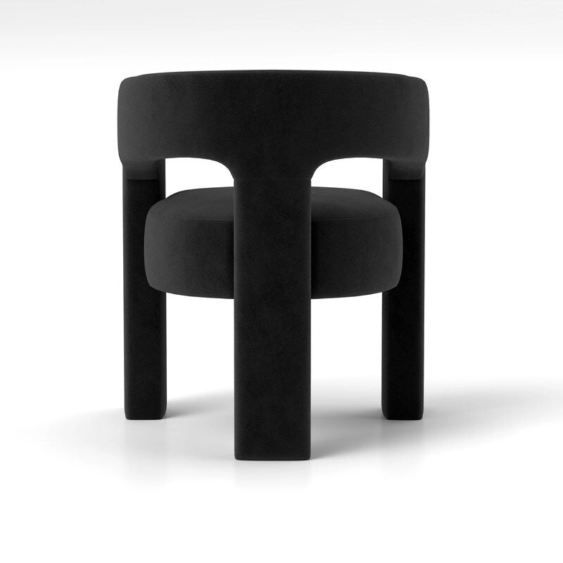 SEYNAR Modern Glam Velvet Upholstered Dining Chair, Open-Back Accent Chair Set of 6