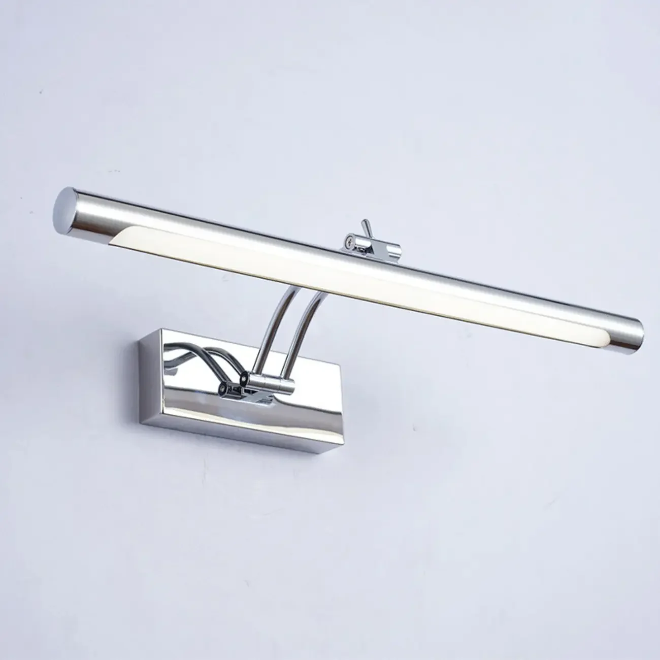 Modern Silver Dimmable LED Vanity Light with Adjustable Arm