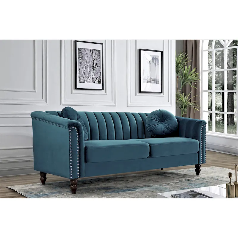 Hills Tufted Back Nailhead 75.2  Sofa