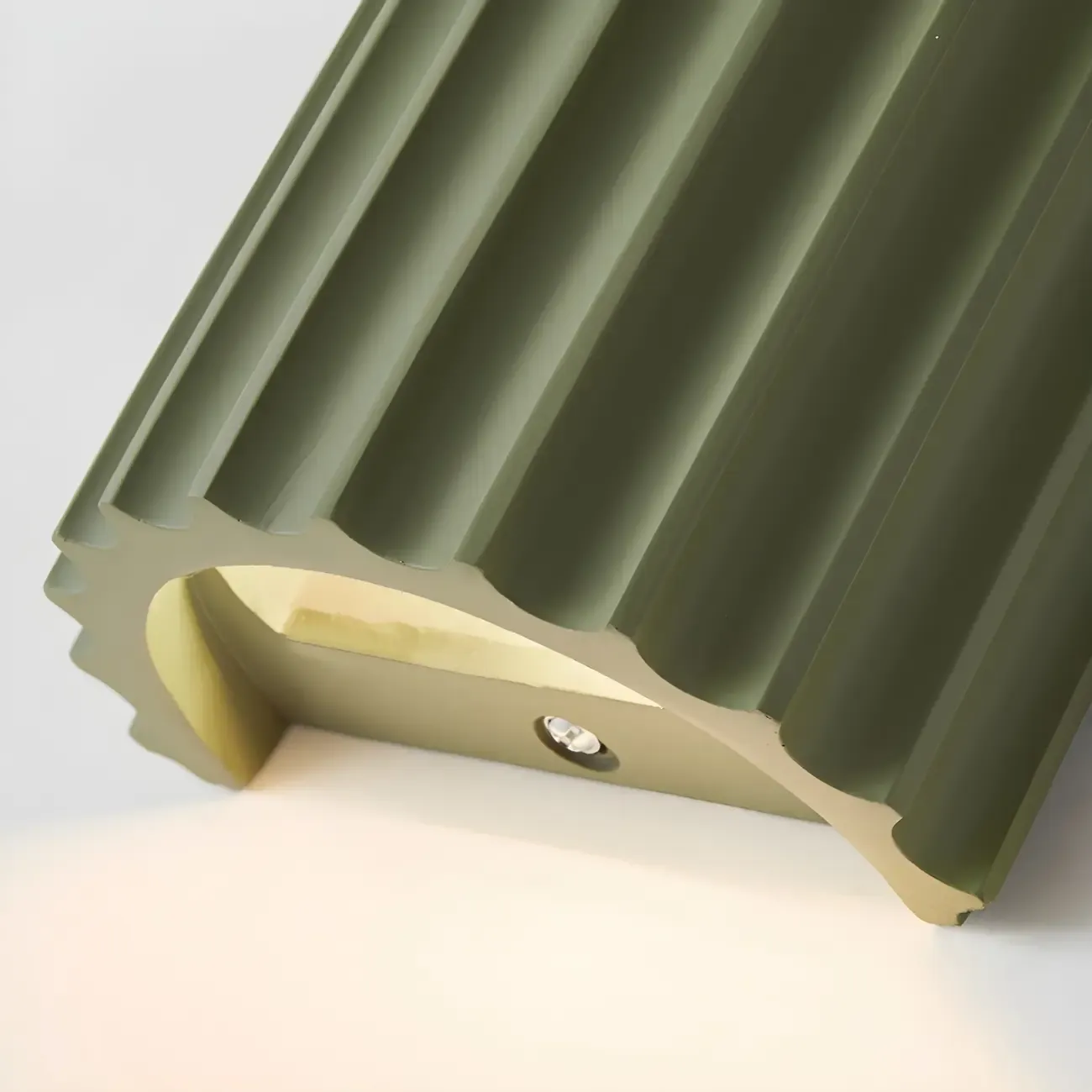 Modern Ribbed Half Cylinder Up Down Wall Sconce