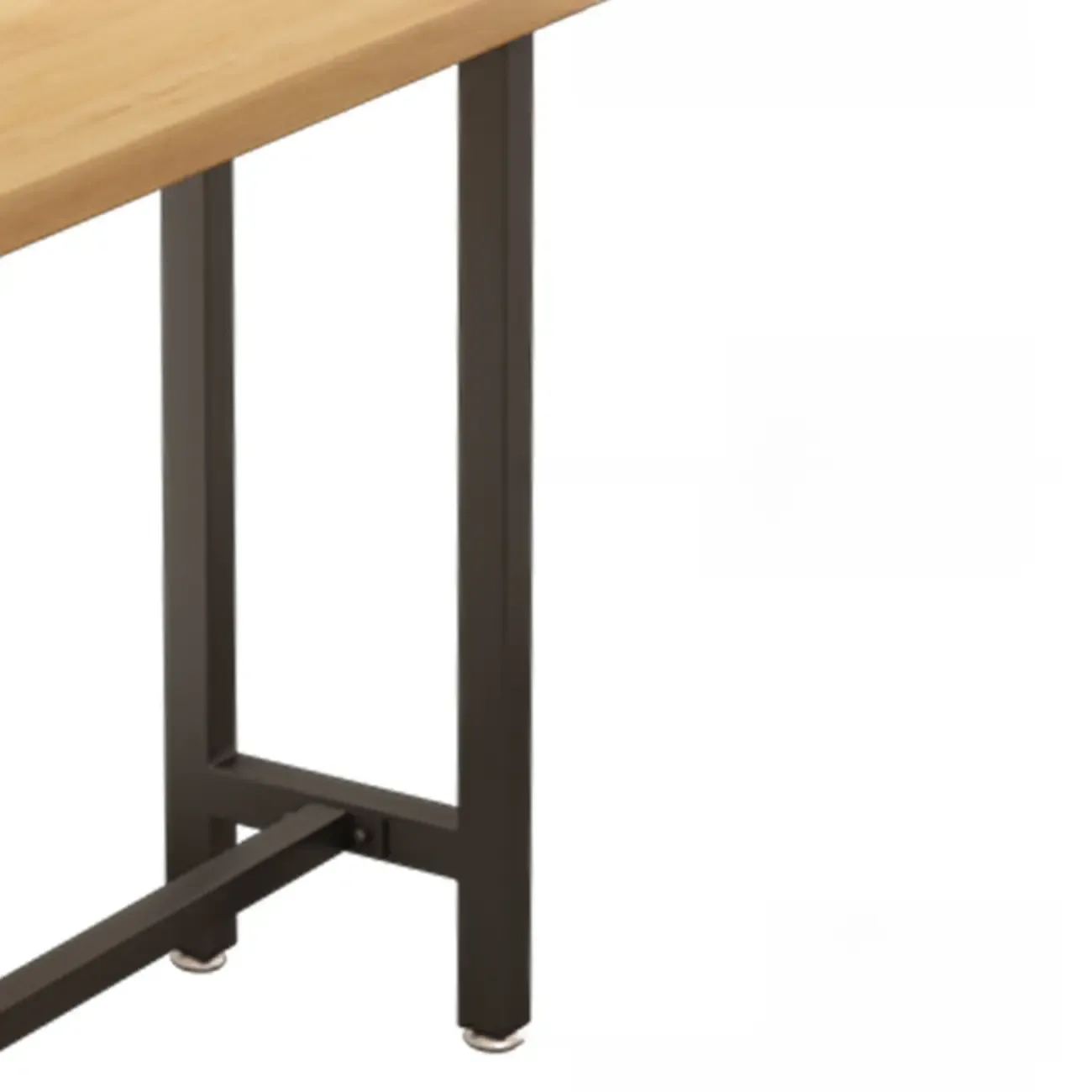 Footrest Natural Wooden Fixed Top Bar Tables
