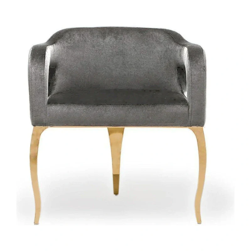 Caprice Titanium Gold Stainless Steel Dining Chair