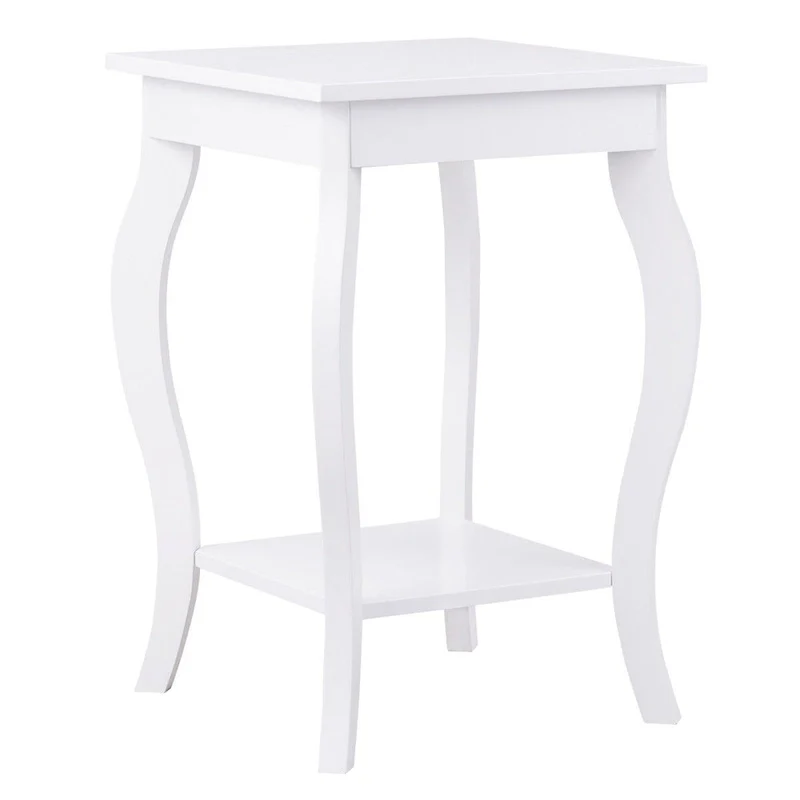 Accent Side End Coffee Table with Storage Shelf