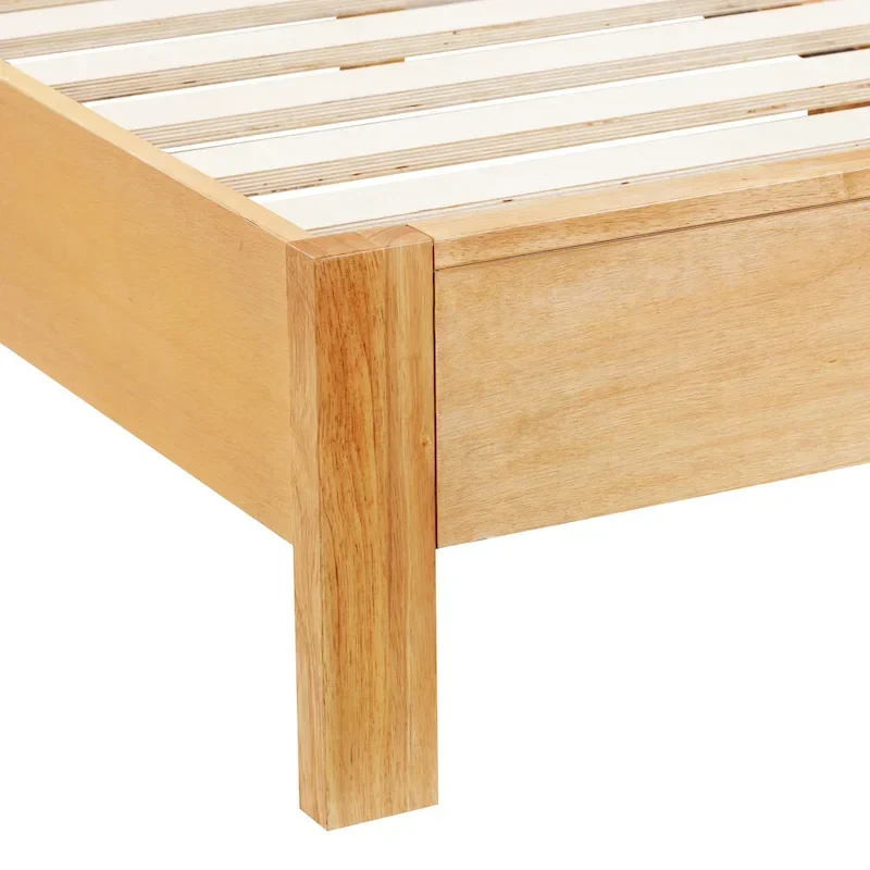 Grappa Natural Wood & Rattan Bed