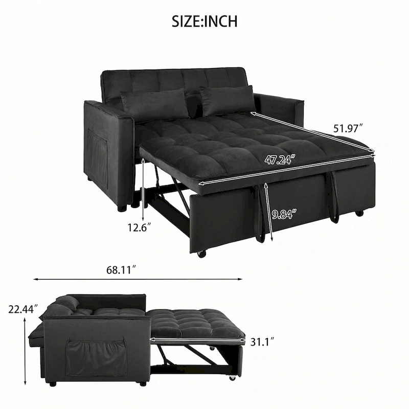 Convertible Sofa Bed,Pull Out Couch Bed